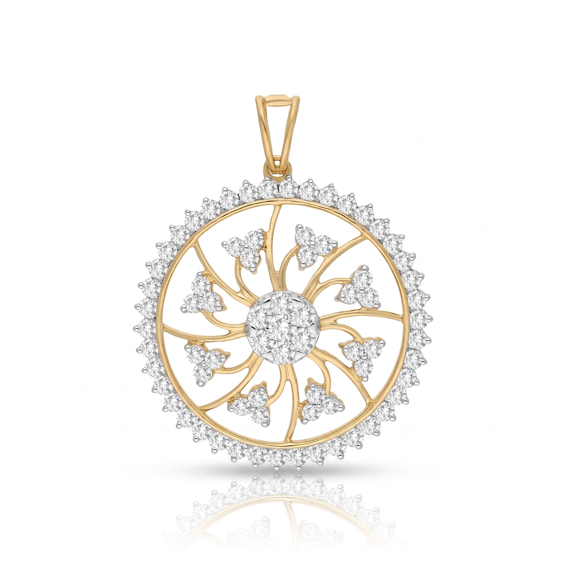 Luminous Sunwheel Lab Grown Diamond Pendant