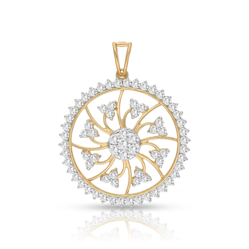 Luminous Sunwheel Lab Grown Diamond Pendant