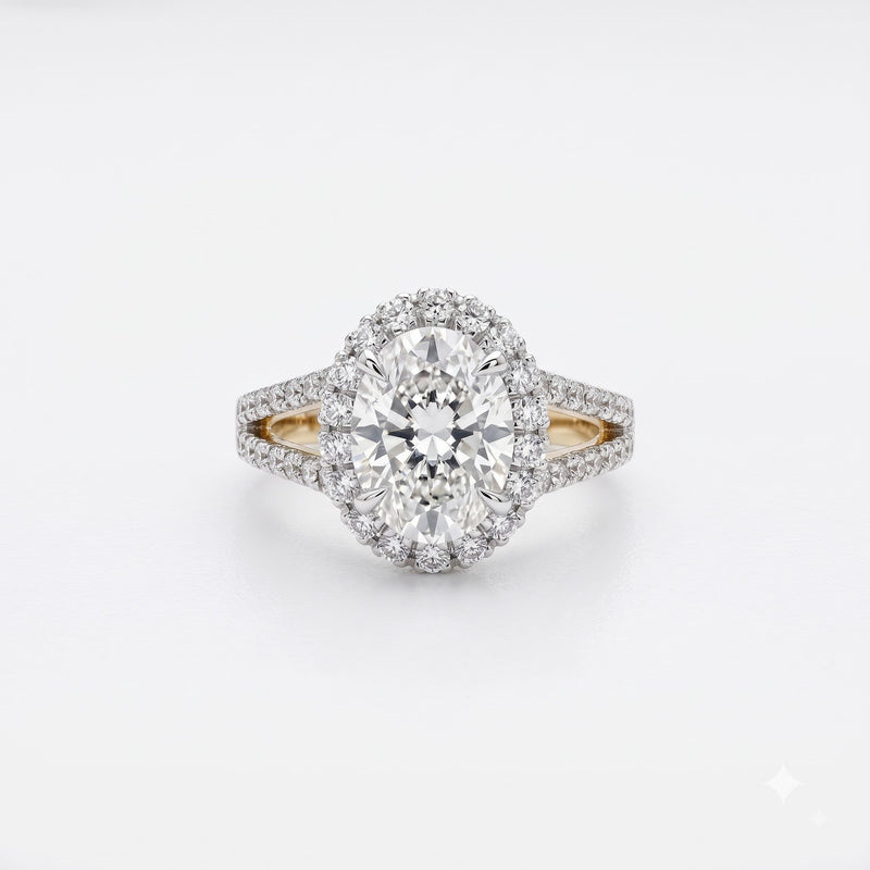 Devotion Halo Solitaire Lab Grown Diamond Ring