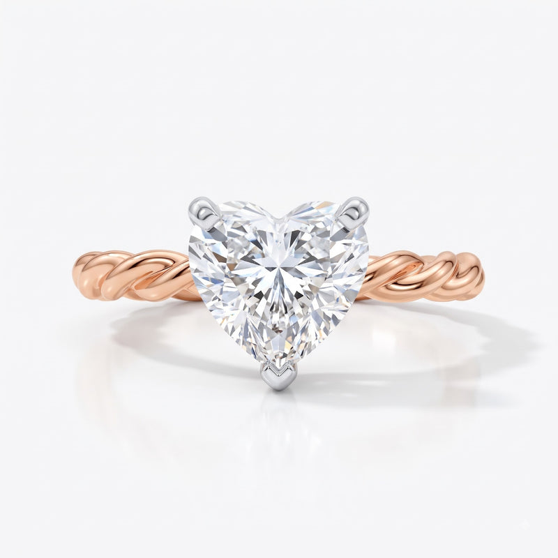 Nivara Heart Lab Grown Diamond Ring