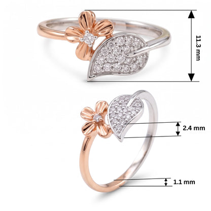 Elara Blooming Leaf Lab Grown Diamond Ring
