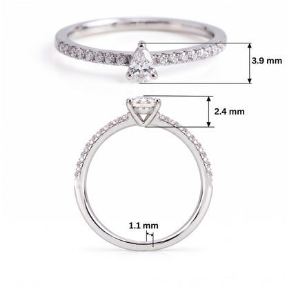 Velisse Pear Lab Grown Diamond Ring