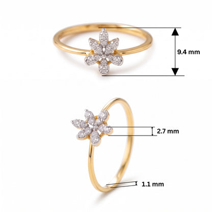 Leaflet Bloom Lab Grown Diamond Ring