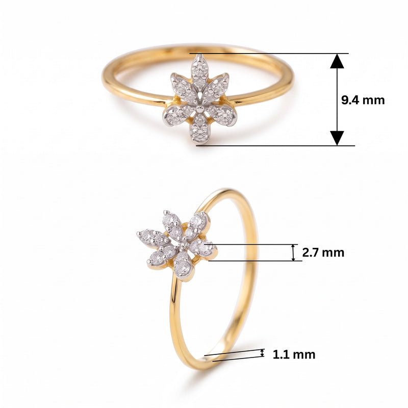 Leaflet Bloom Lab Grown Diamond Ring