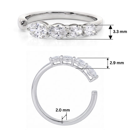 Aurevia Quadra Glow Lab Grown Diamond Ring