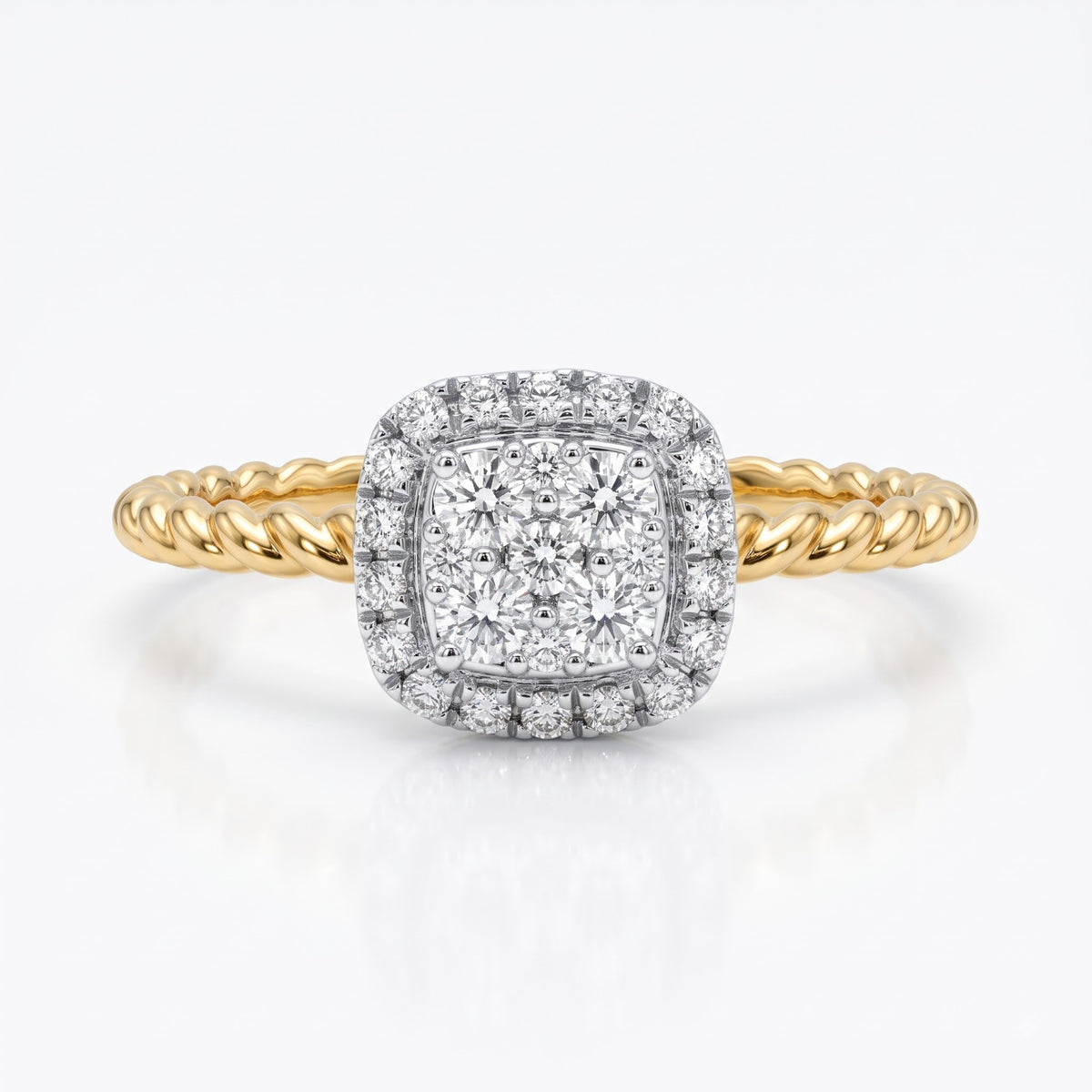 Aurevia Twist Crown Lab Grown Diamond Ring
