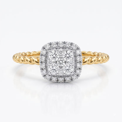 Aurevia Twist Crown Lab Grown Diamond Ring