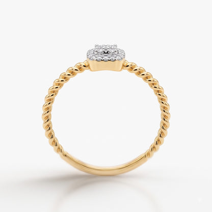 Aurevia Twist Crown Lab Grown Diamond Ring