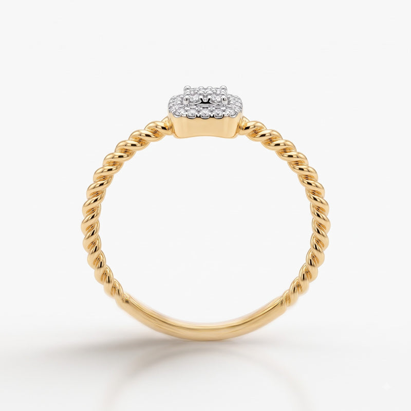 Aurevia Twist Crown Lab Grown Diamond Ring