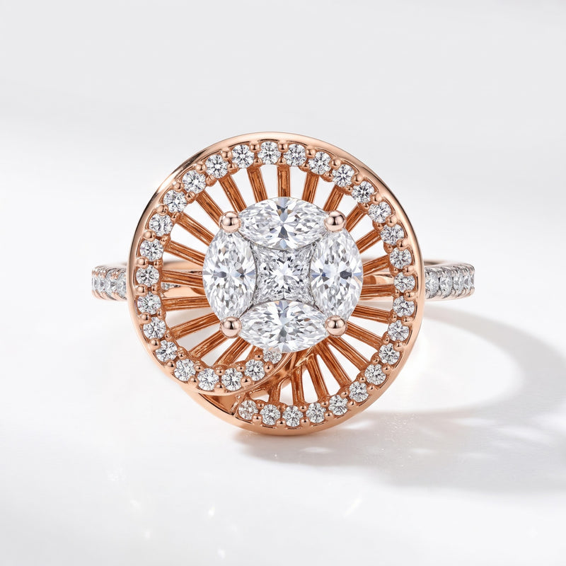 Aurevia Floral Lab Grown Diamond Ring