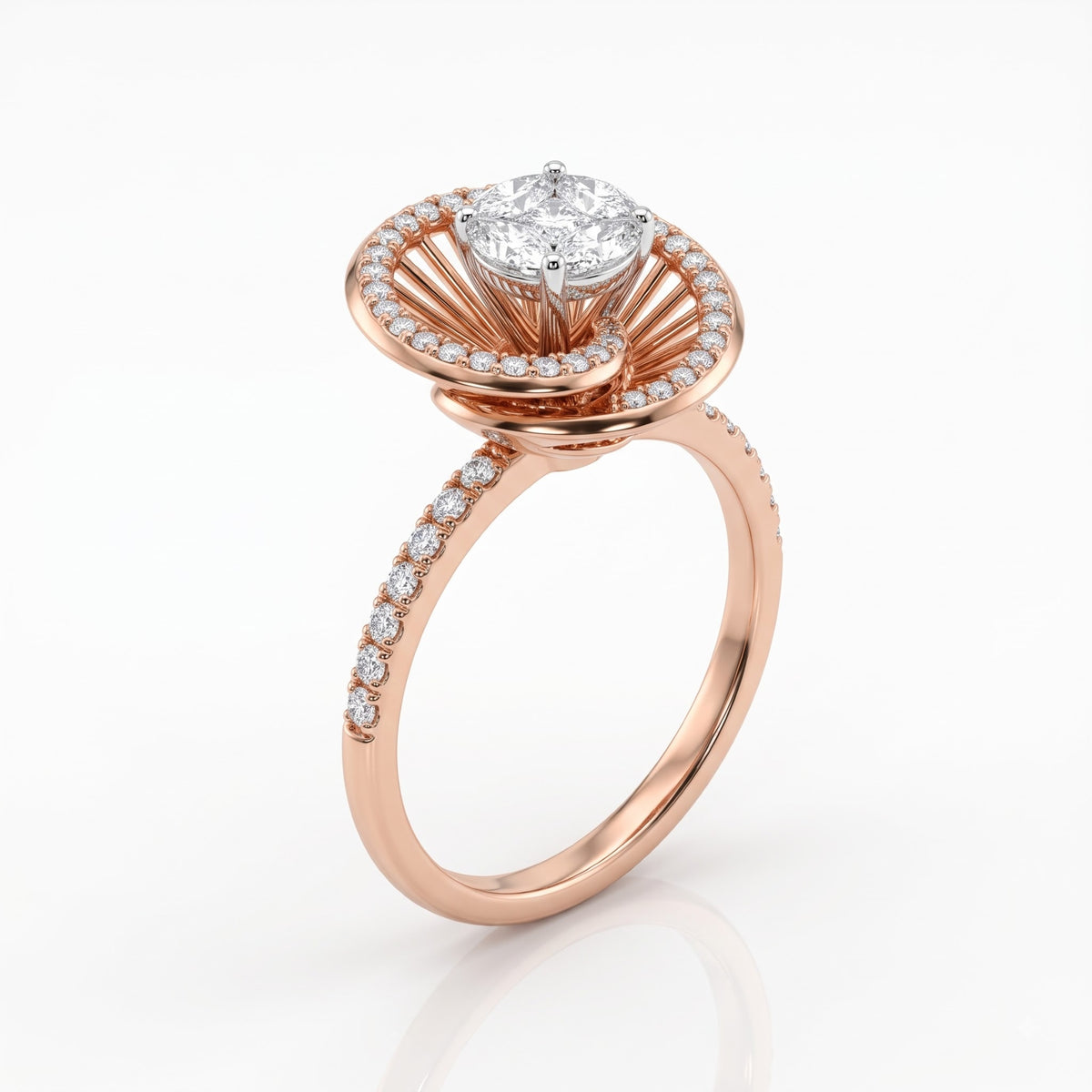 Aurevia Floral Lab Grown Diamond Ring