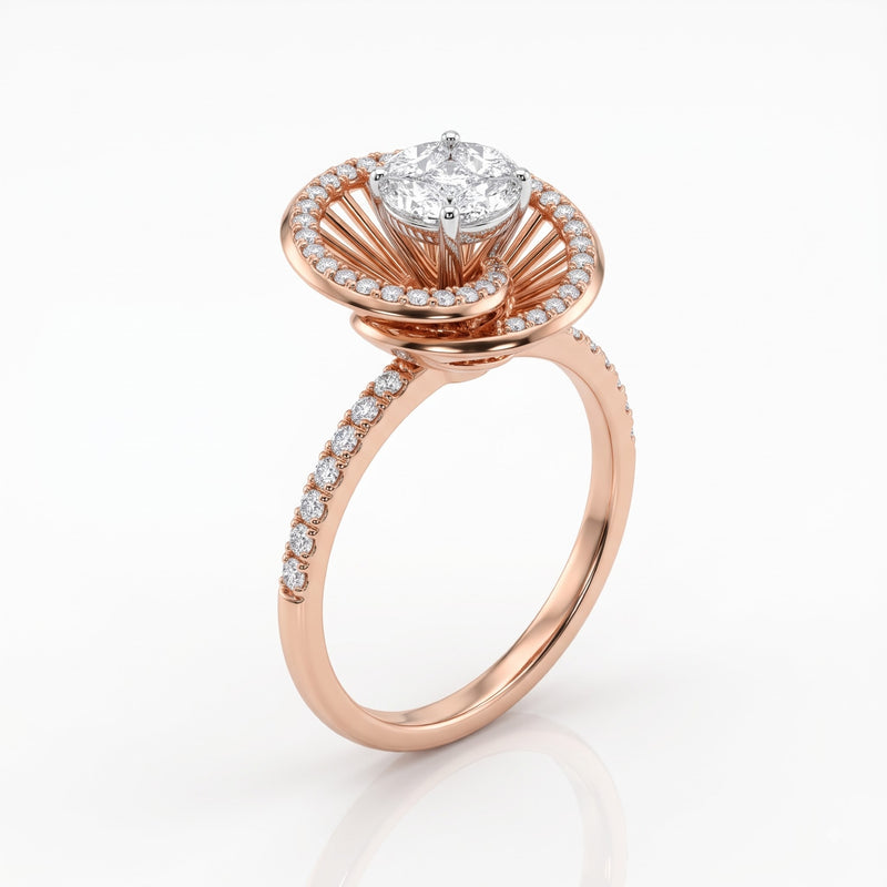 Aurevia Floral Lab Grown Diamond Ring