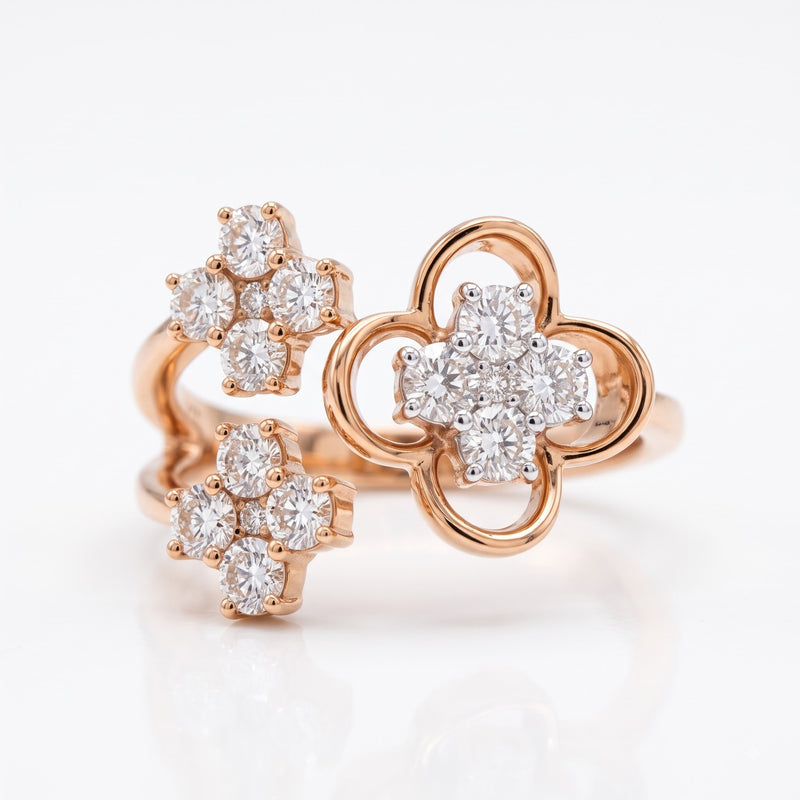 Nivara Triflora Lab Grown Diamond Ring