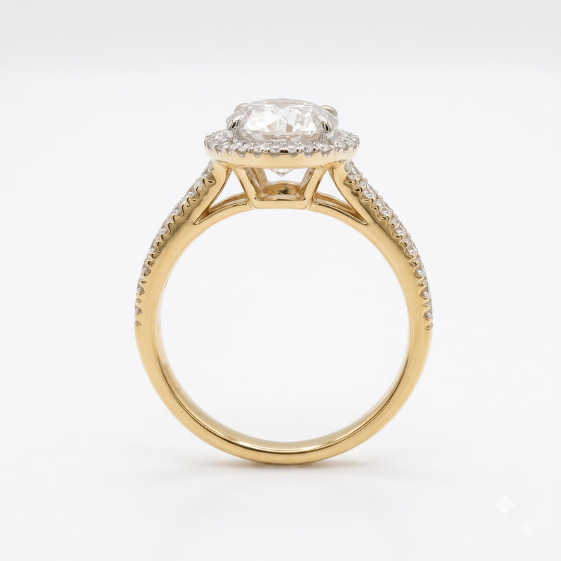 Devotion Halo Solitaire Lab Grown Diamond Ring