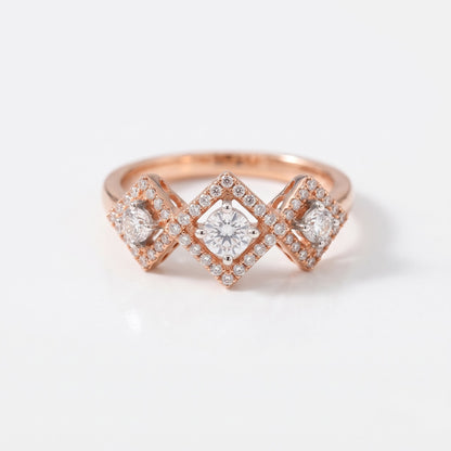Lunessa Geo Lab Grown Diamond Ring