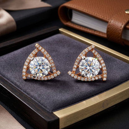 Crest Grace Solitaire Lab Grown Diamond Earrings