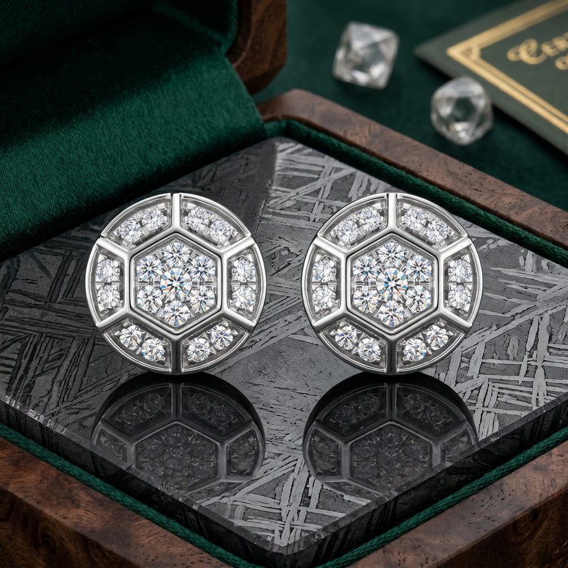 Geometric Sparkle Lab Grown Diamond Earrings