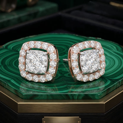 Glimmer Square Lab Grown Diamond Earrings
