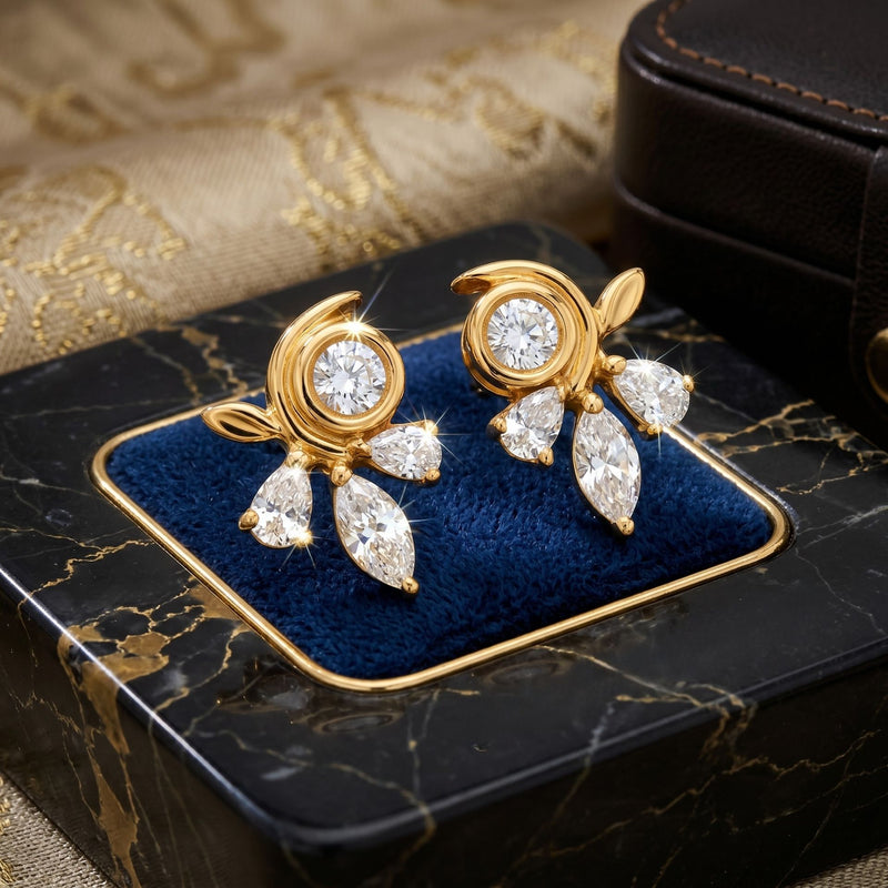 Glimmering Blossom Lab Grown Diamond Earrings