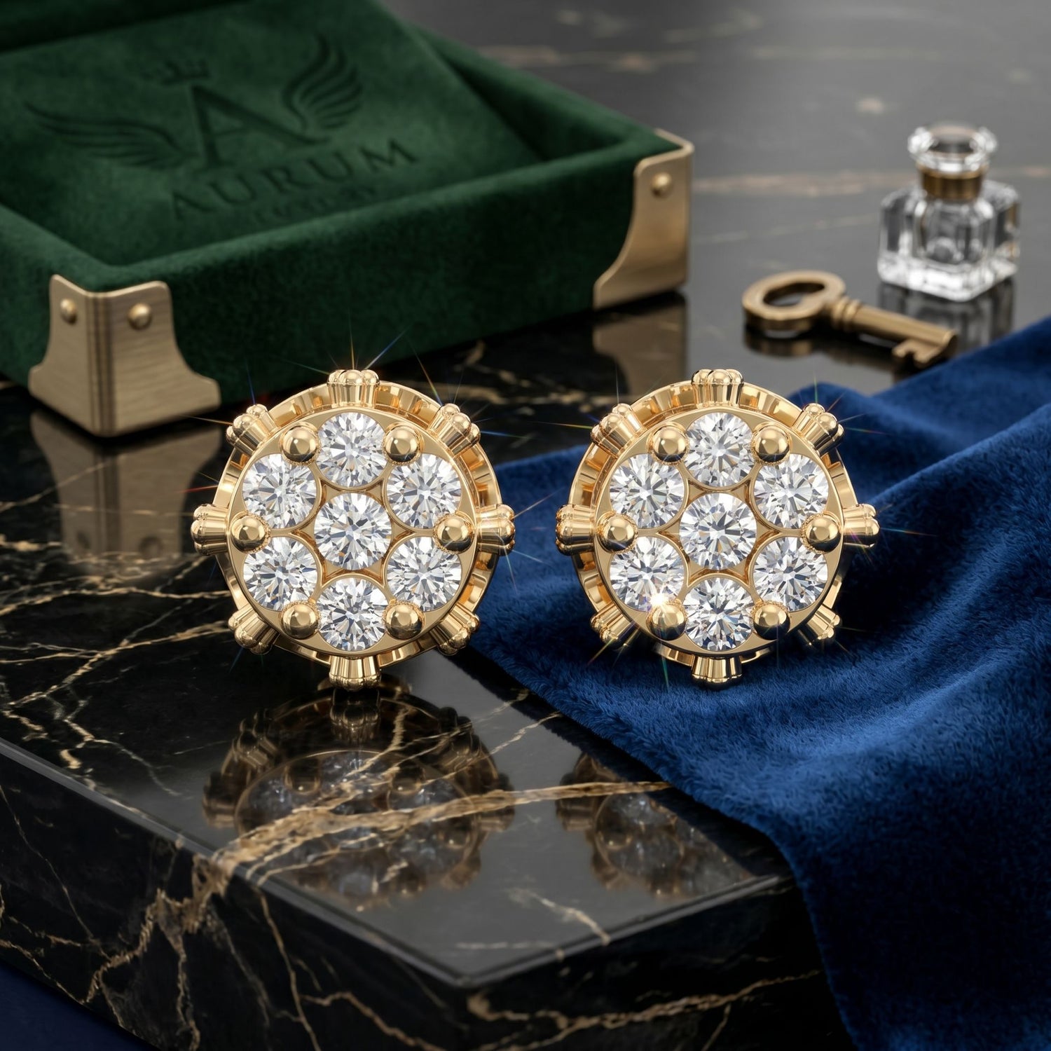 Golden Blossom Lab Grown Diamond Studs