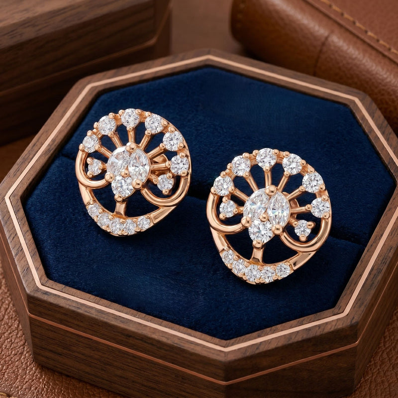Golden Radiance Lab Grown Diamond Earrings