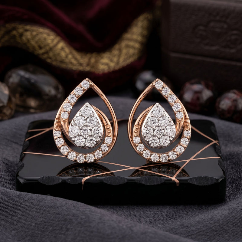 Haloed Dew Spark Lab Grown Diamond Earrings