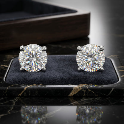 Heritage Round Lab Grown Diamond Earrings