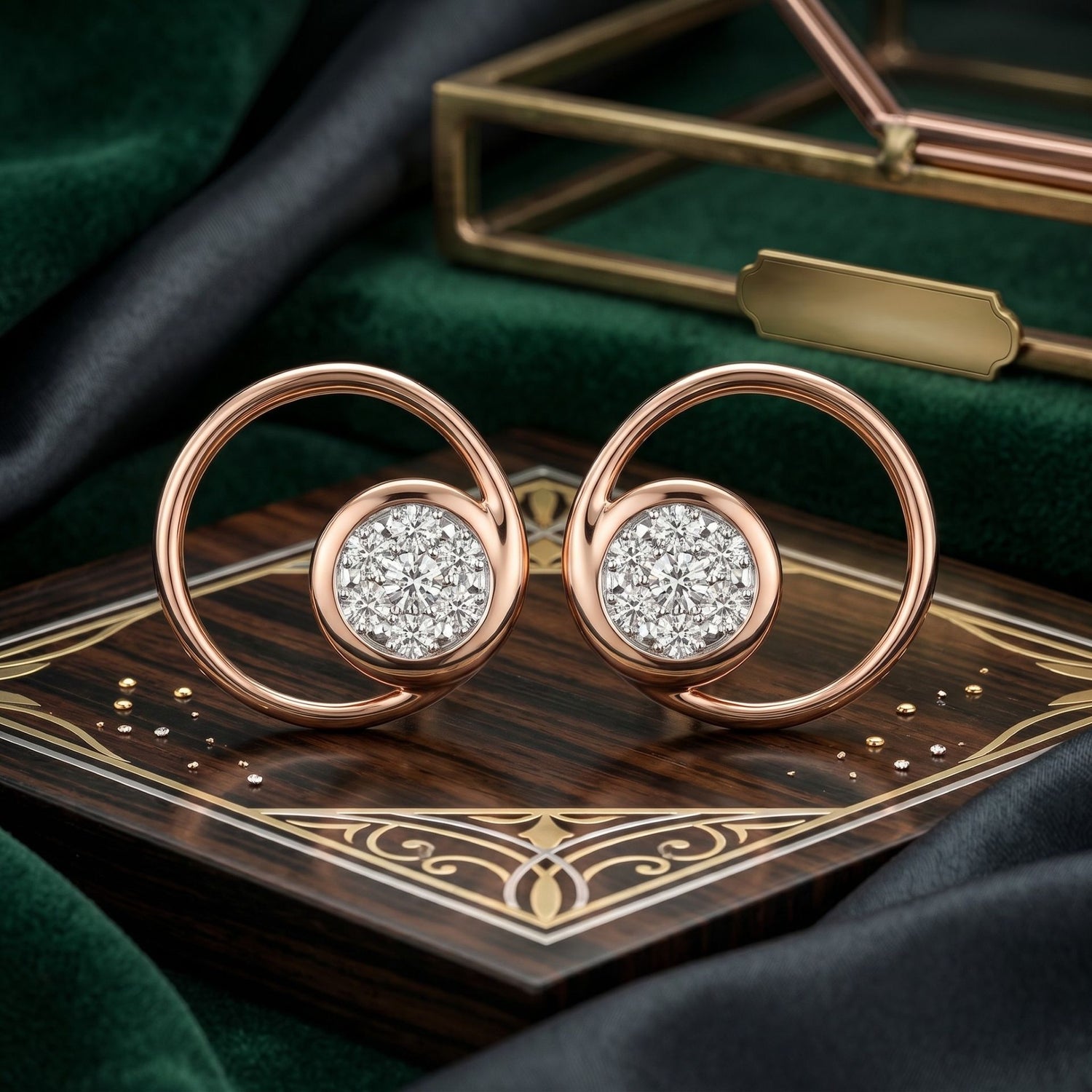 Infinity Circle Lab Grown Diamond Earrings