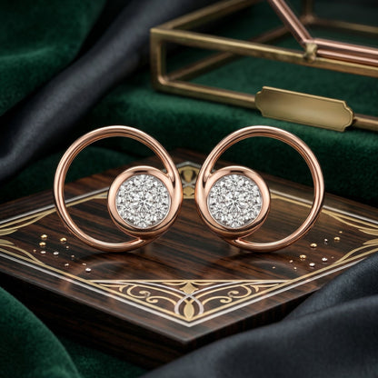 Infinity Circle Lab Grown Diamond Earrings