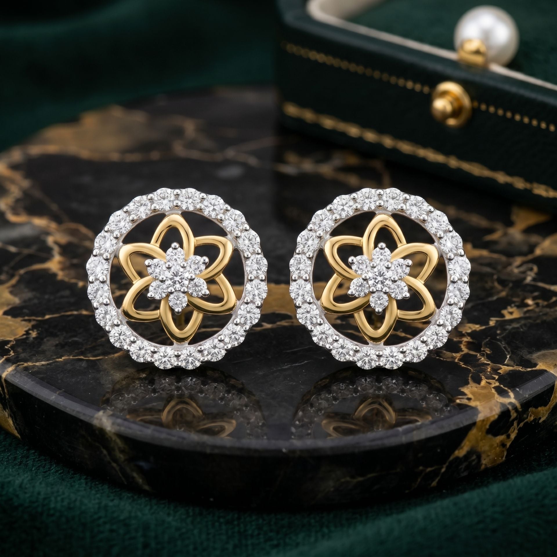 Lotus Infinity Sparkle Lab Grown Diamond Earrings