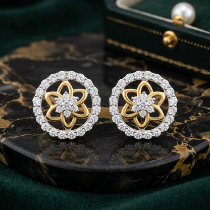 Lotus Infinity Sparkle Lab Grown Diamond Earrings