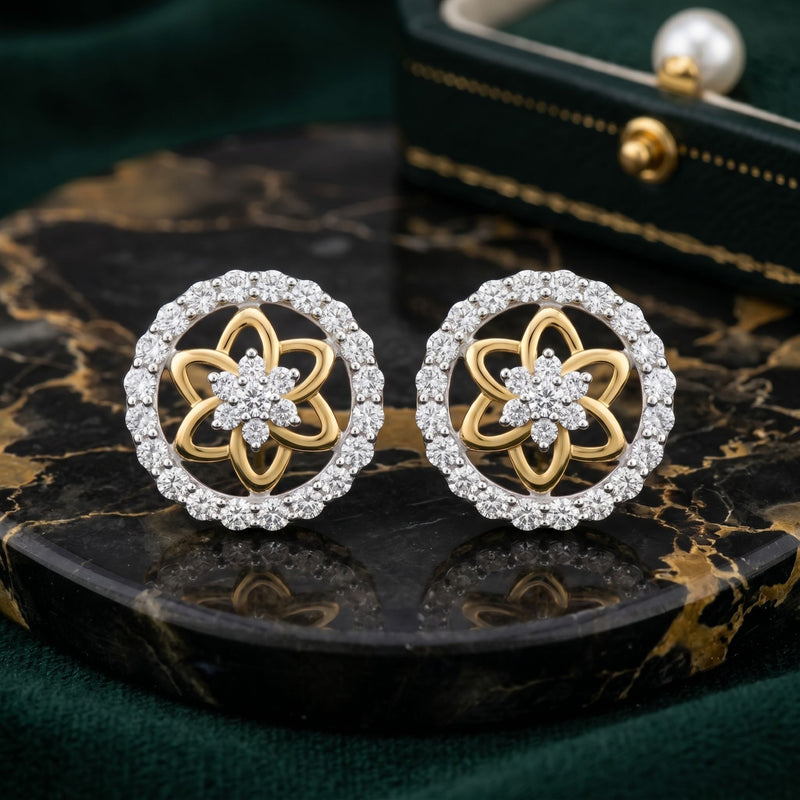 Lotus Infinity Sparkle Lab Grown Diamond Earrings