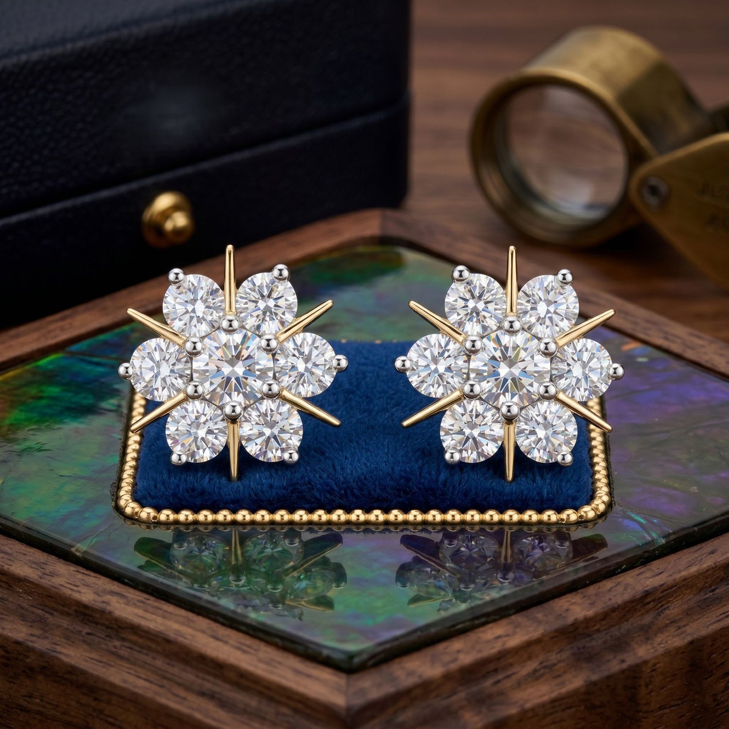Stellar Bloom Lab Grown Diamond Earrings