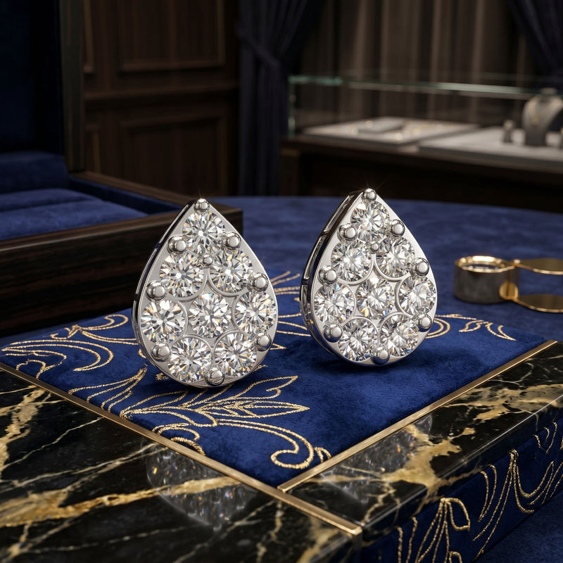 Luminous Teardrop Lab Grown Diamond Earrings