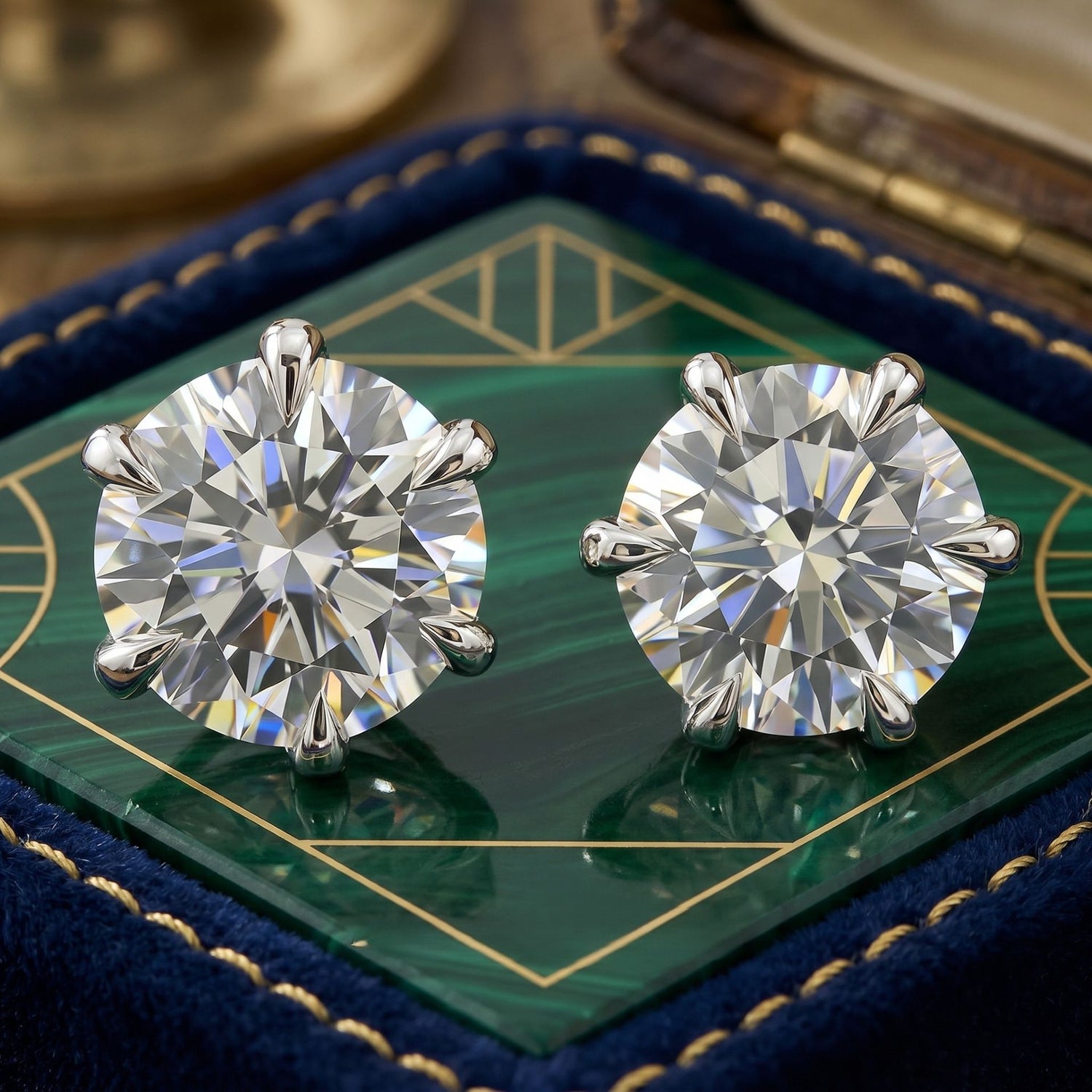 Misty Glow Solitaire Lab Grown Diamond Earrings