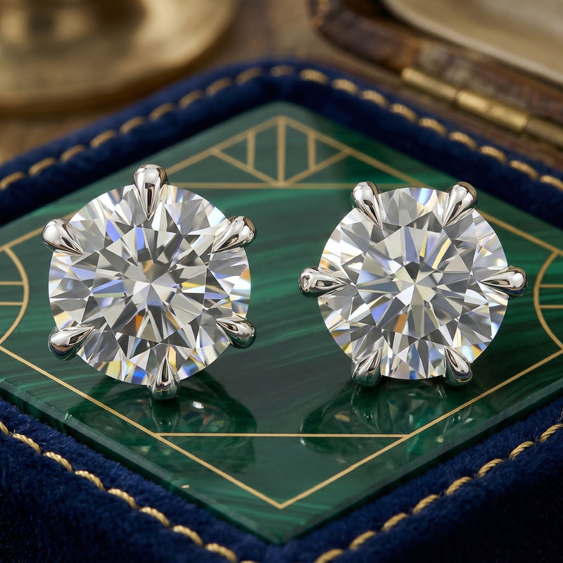 Misty Glow Solitaire Lab Grown Diamond Earrings