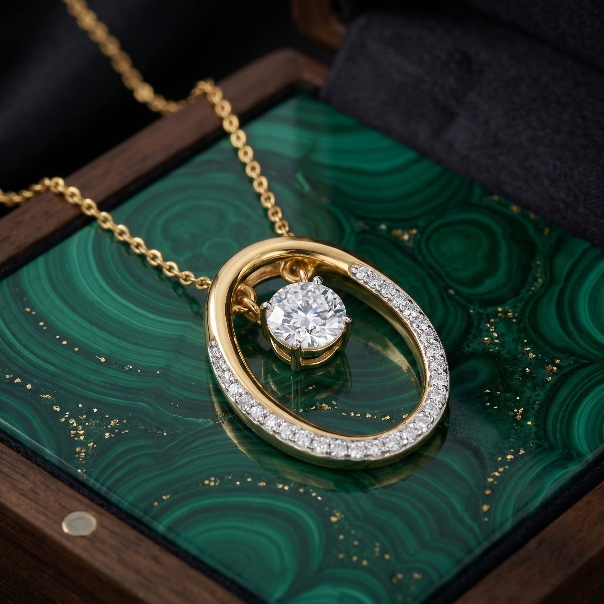 Centric Float Solitaire Lab Grown Diamond Necklace
