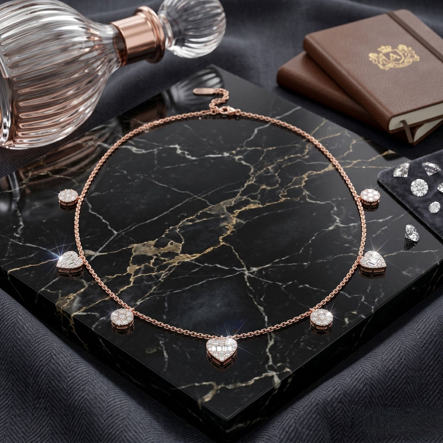 Dainty Heart Drop Lab Grown Diamond Necklace