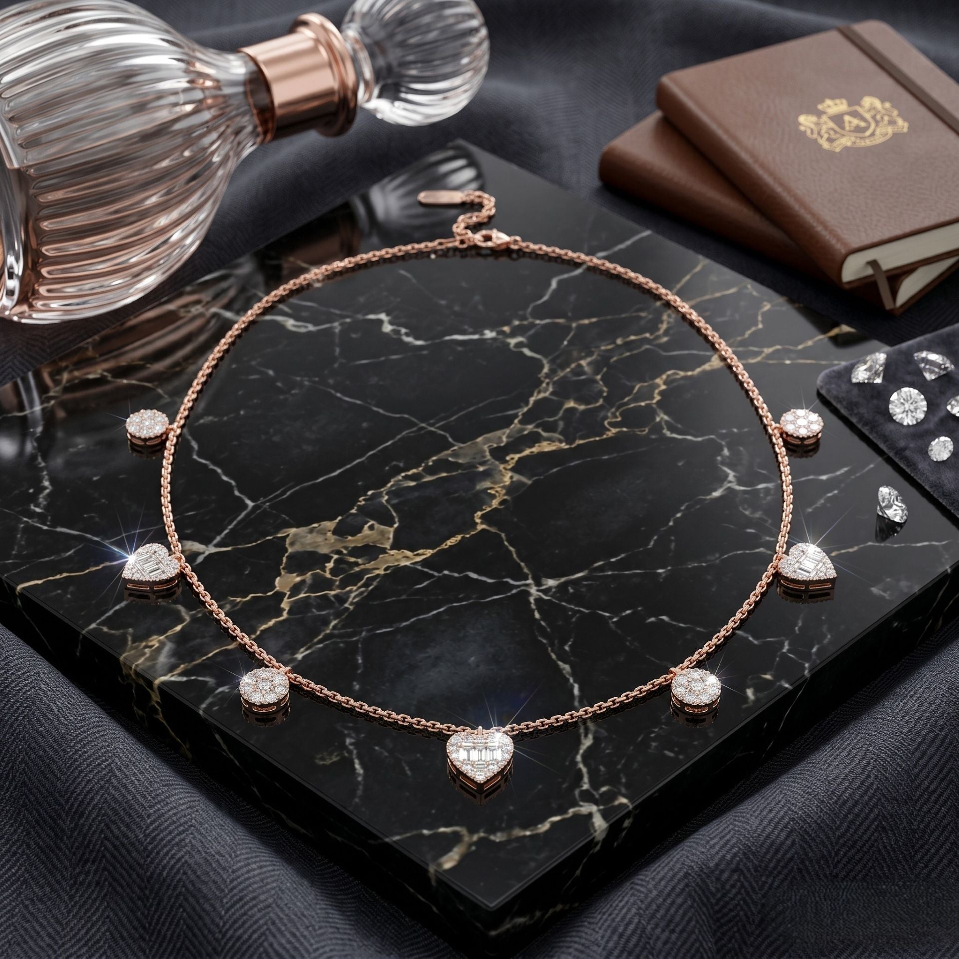 Dainty Heart Drop Lab Grown Diamond Necklace