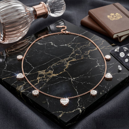 Dainty Heart Drop Lab Grown Diamond Necklace