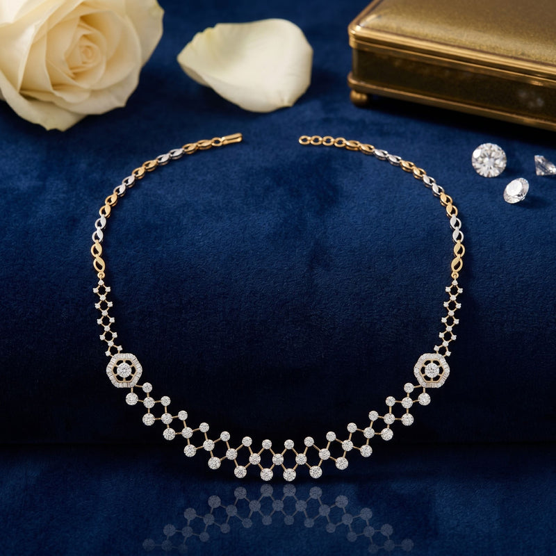 Moonlit Lace Lab Grown Diamond Necklace