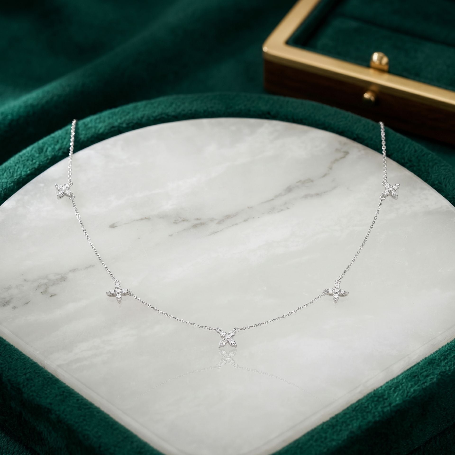 Minimalist Lab Grown Diamond X Necklace