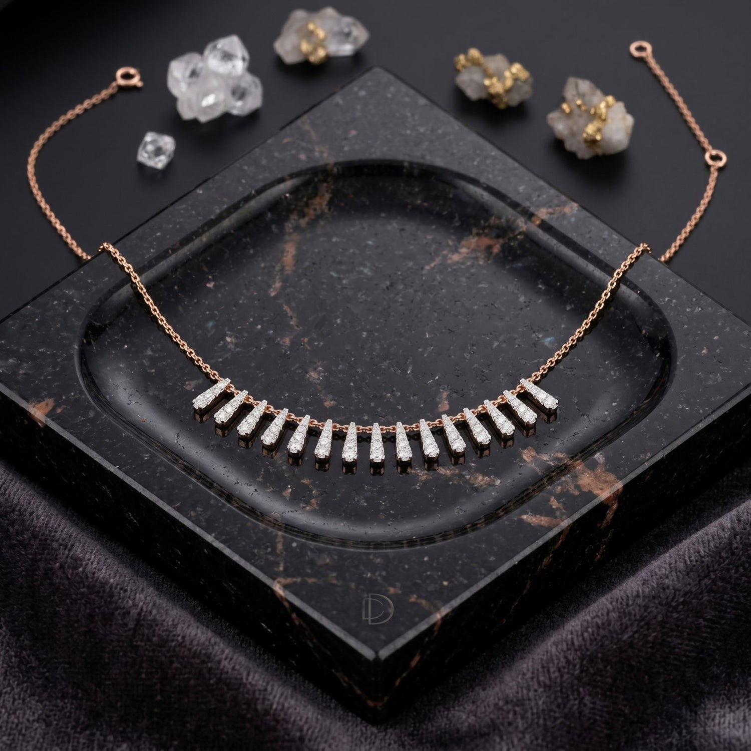 Shimmer Tassel Lab Grown Diamond Necklace