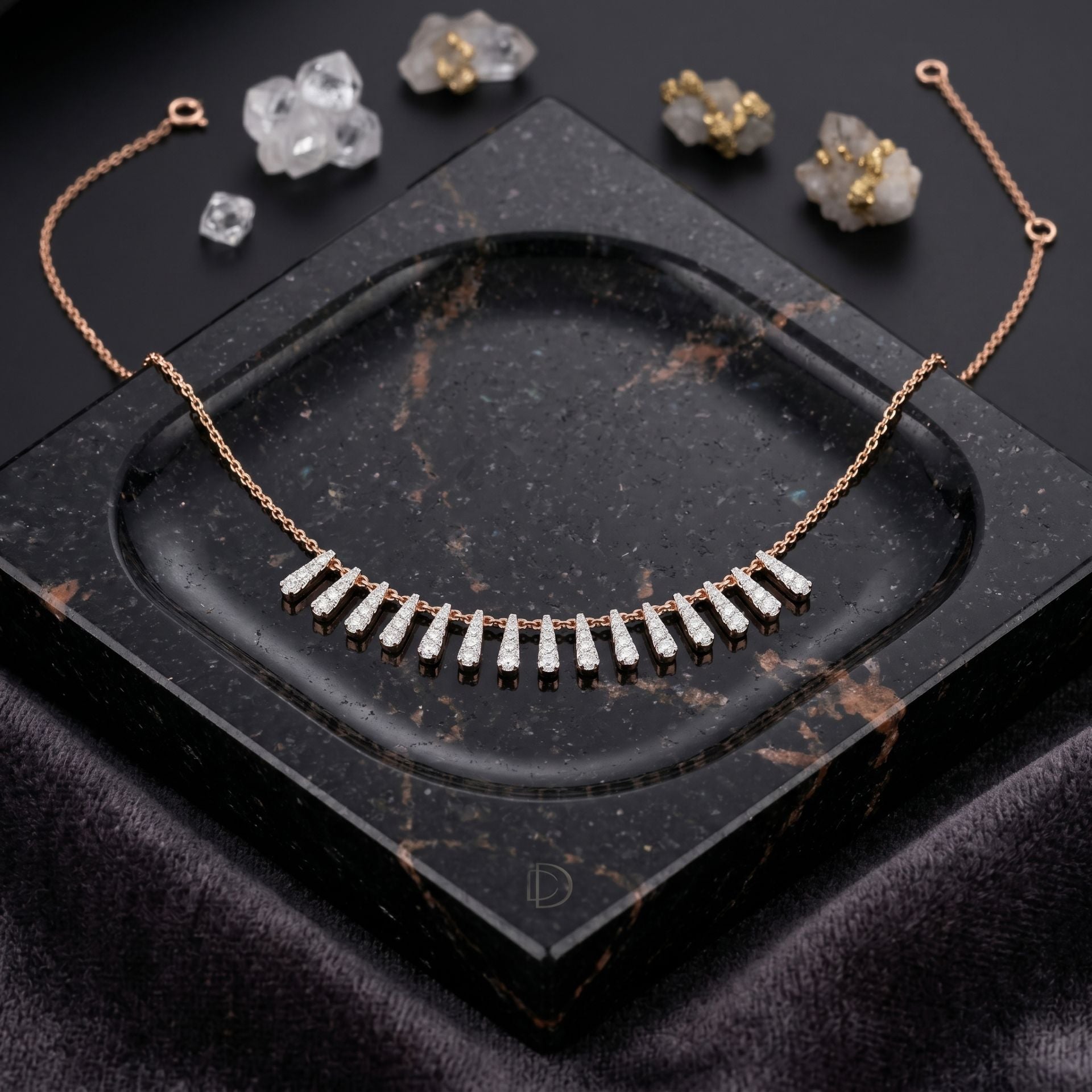 Shimmer Tassel Lab Grown Diamond Necklace