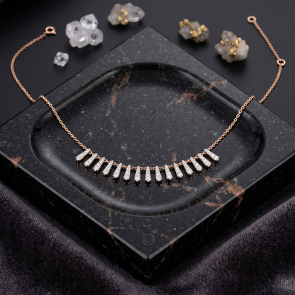 Shimmer Tassel Lab Grown Diamond Necklace