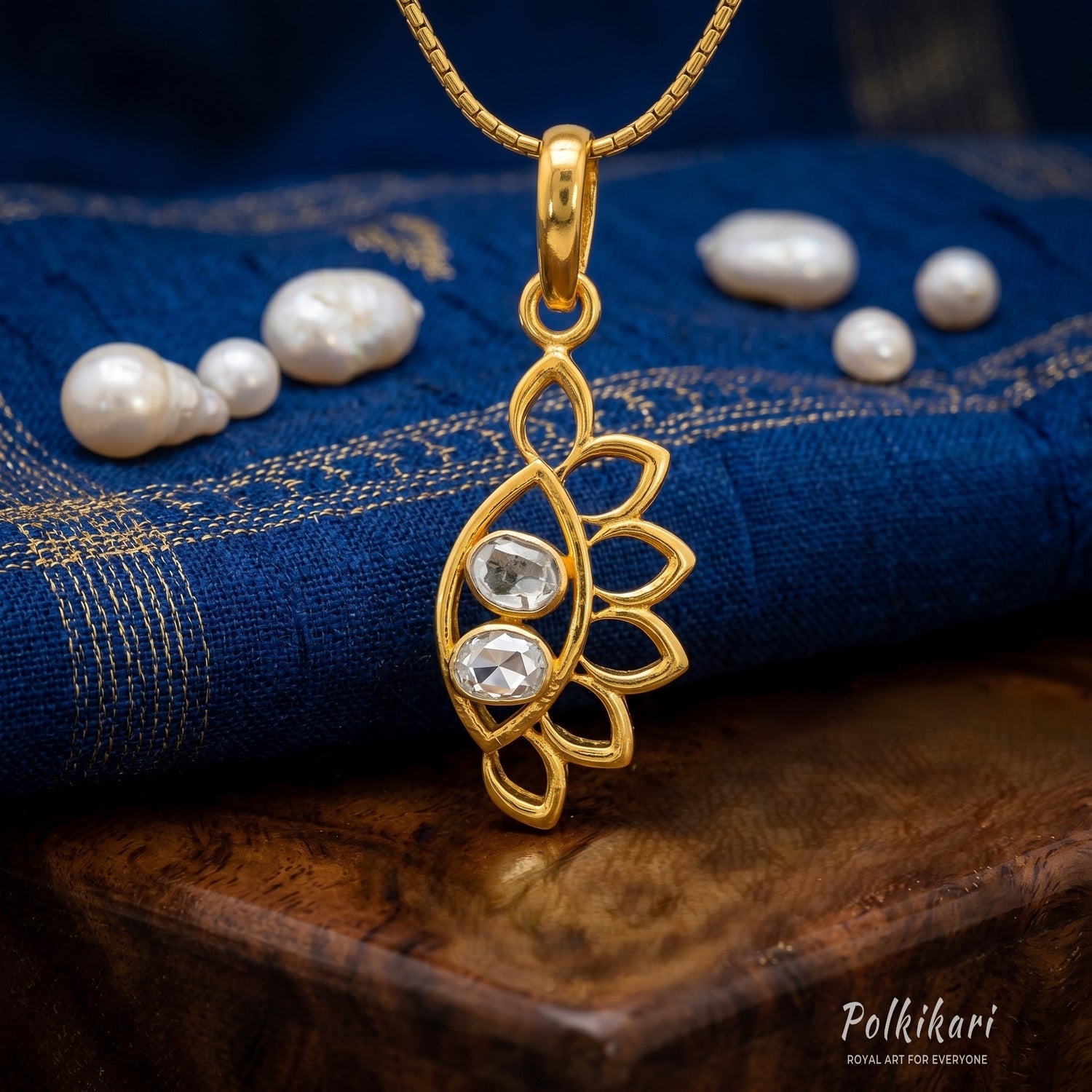 Lumina Wing Lab Grown Polki Pendant