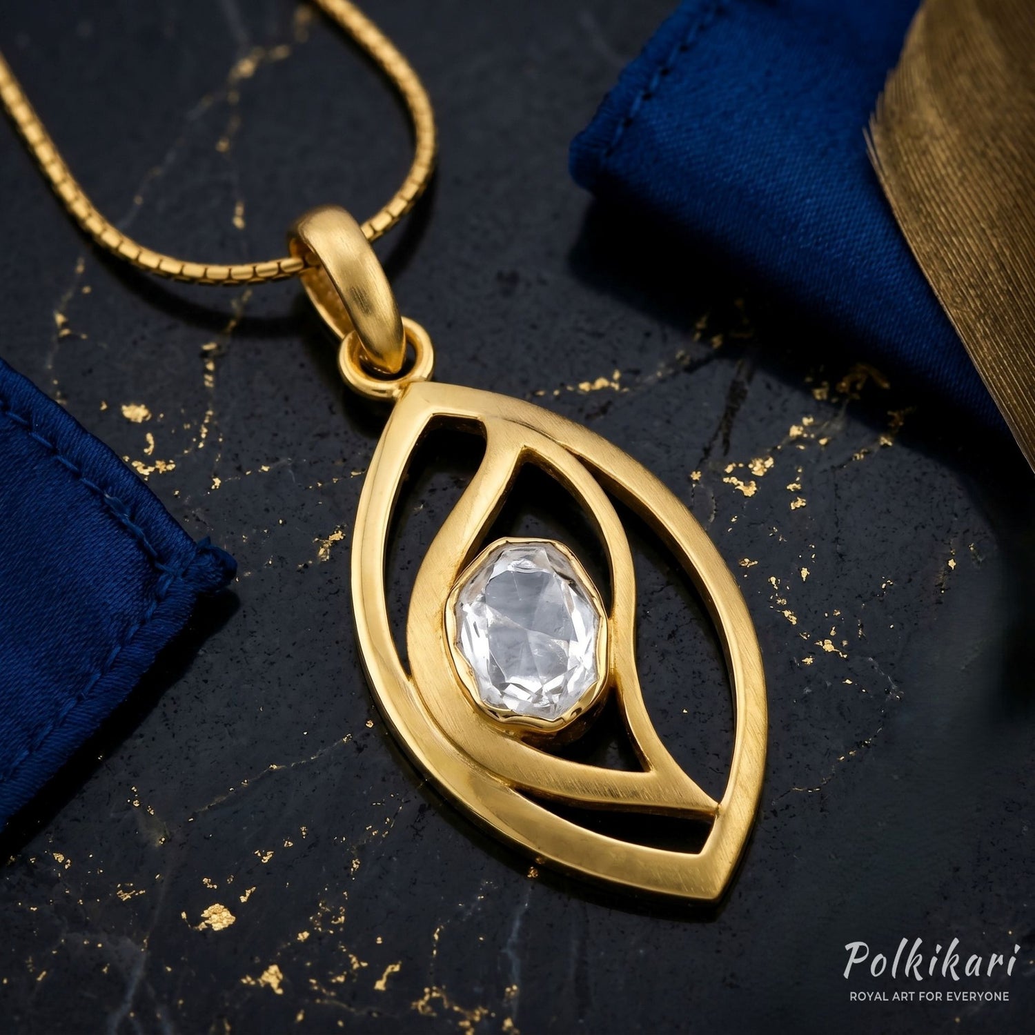 Oracle Eye Lab Grown Polki Pendant