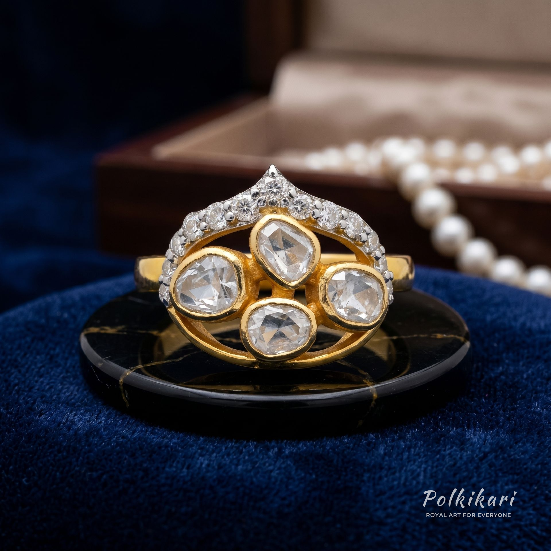 Imperial Tiara Lab Grown Polki Ring