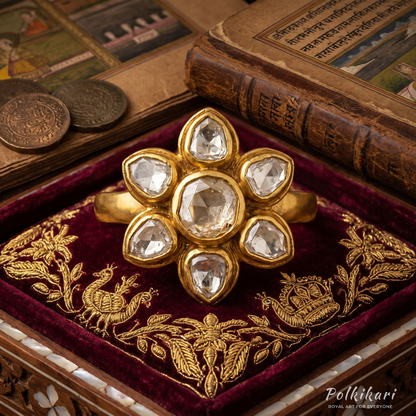 Marigold Blossom Lab Grown Polki Ring