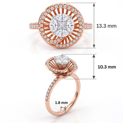 Aurevia Floral Lab Grown Diamond Ring